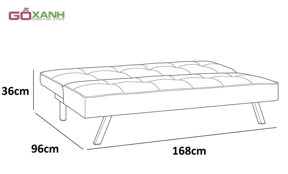 Hình mẫu sofa bed 1m7