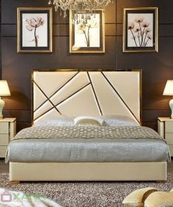 giường ngủ bọc nệm mạ vàng cao cấp