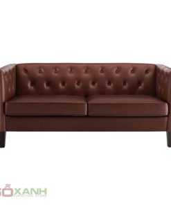 Ghế sofa tân cổ điển băng dài da công nghiệp