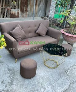 Bộ sofa 1m7 vải nâu