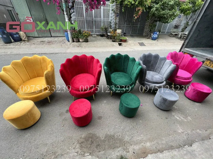 Ghế Nail Sò Hình Vỏ Sò Xinh Xắn Thanh Lịch Nhiều Màu Sắc