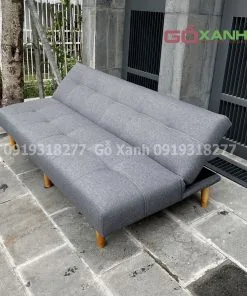 Ghế sofa bed 1m8 xám vải bố 1