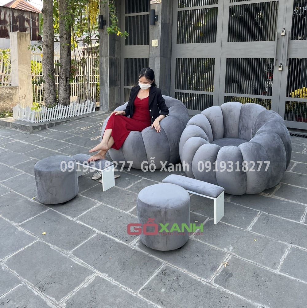 Bộ sofa nail hình trái bí