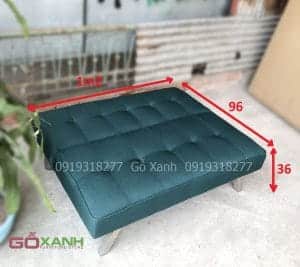 Sofa bed 1m2 vải xanh lá (xanh rêu)