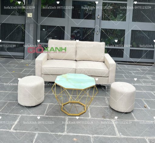 Bộ sofa băng nệm rời êm ái dễ dàng vệ sinh size 1m4