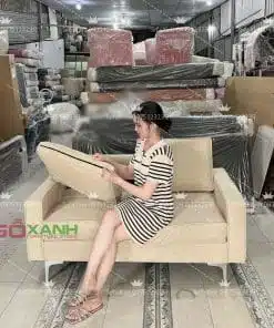 Bộ sofa băng nệm rời êm ái dễ dàng vệ sinh size 1m4
