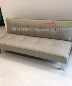 Ghế sofa bed da kem 1m7