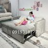 Ghế sofa bed kéo thành giường ngủ vải nhung trắng xám