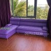 Sofa góc chữ L bọc da cao cấp cho phòng khách hiện đại
