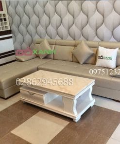 sofa văng lưng cong góc chữ L 2m8 x 1m8 cao cấp êm ái