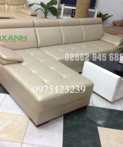 sofa văng lưng cong góc chữ L 2m8 x 1m8 cao cấp êm ái