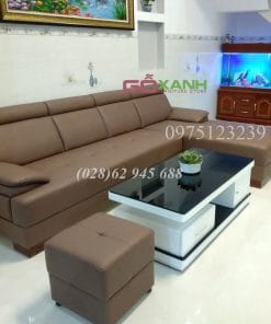 sofa văng lưng cong góc chữ L 2m8 x 1m8 cao cấp êm ái
