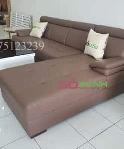 sofa văng lưng cong góc chữ L 2m8 x 1m8 cao cấp êm ái