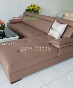 sofa văng lưng cong góc chữ L 2m8 x 1m8 cao cấp êm ái