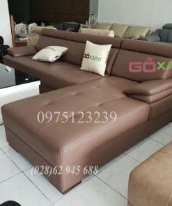 sofa văng lưng cong góc chữ L 2m8 x 1m8 cao cấp êm ái