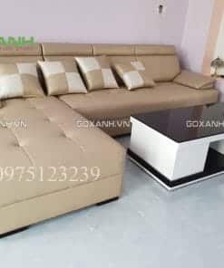 sofa văng lưng cong góc chữ L 2m8 x 1m8 cao cấp êm ái