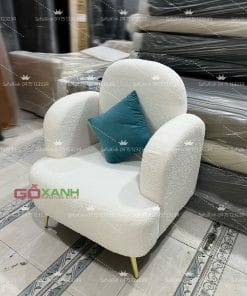 Ghế nail ghế đơn thư giãn bọc nệm hình cá mập đáng yêu