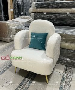 Ghế nail ghế đơn thư giãn bọc nệm hình cá mập đáng yêu