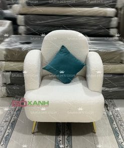 Ghế nail ghế đơn thư giãn bọc nệm hình cá mập đáng yêu