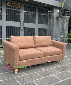 Sofa băng nệm rời 1m9 tay cong đóng điinh đồng sang trọng