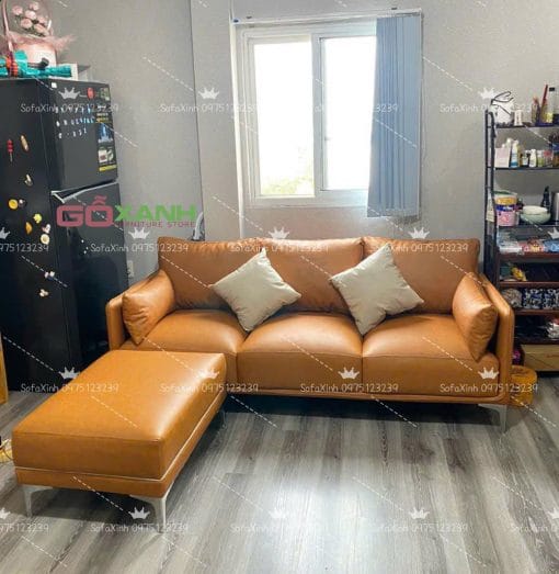 sofa băng đế mảnh với 3 đệm ngồi sang trọng hiện đại