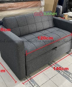 sofa giường kéo size 1m4 x 1m7 đa chức năng rất tiện lợi