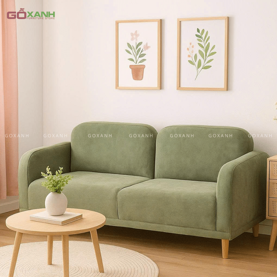 ghế sofa băng pop art nệm bọc nhung