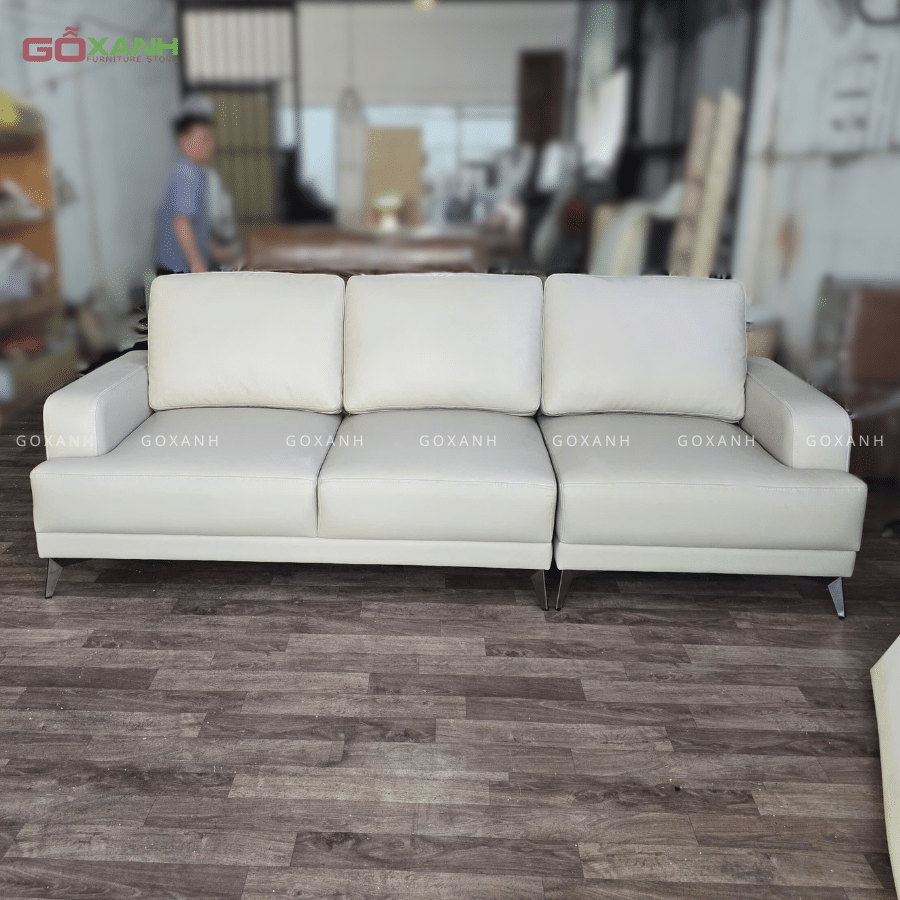 ghế sofa băng 3 chỗ ngồi bọc da hàn