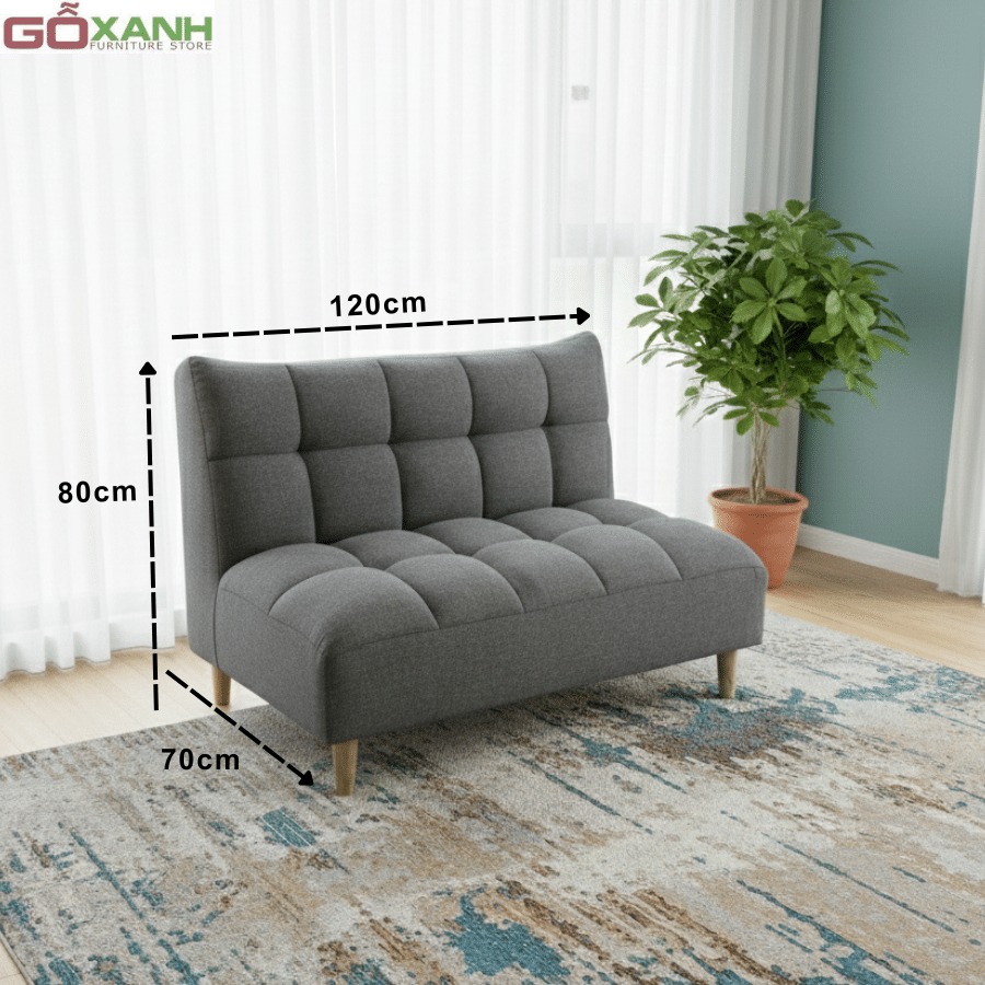 Ghế Sofa Tamy Không Tay 1m2 Mập Ú Siêu Êm, Ghế Lười Thư Giãn, Đọc Sách, Làm Việc