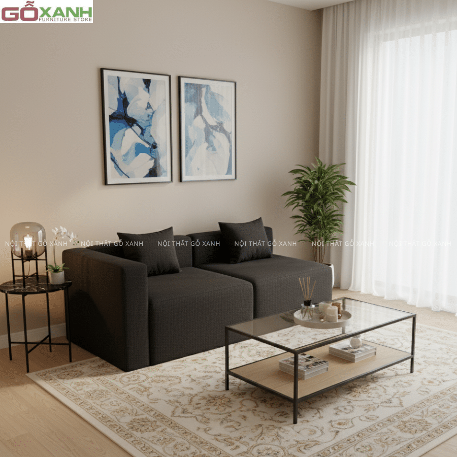 Sofa băng phòng khách 1m8