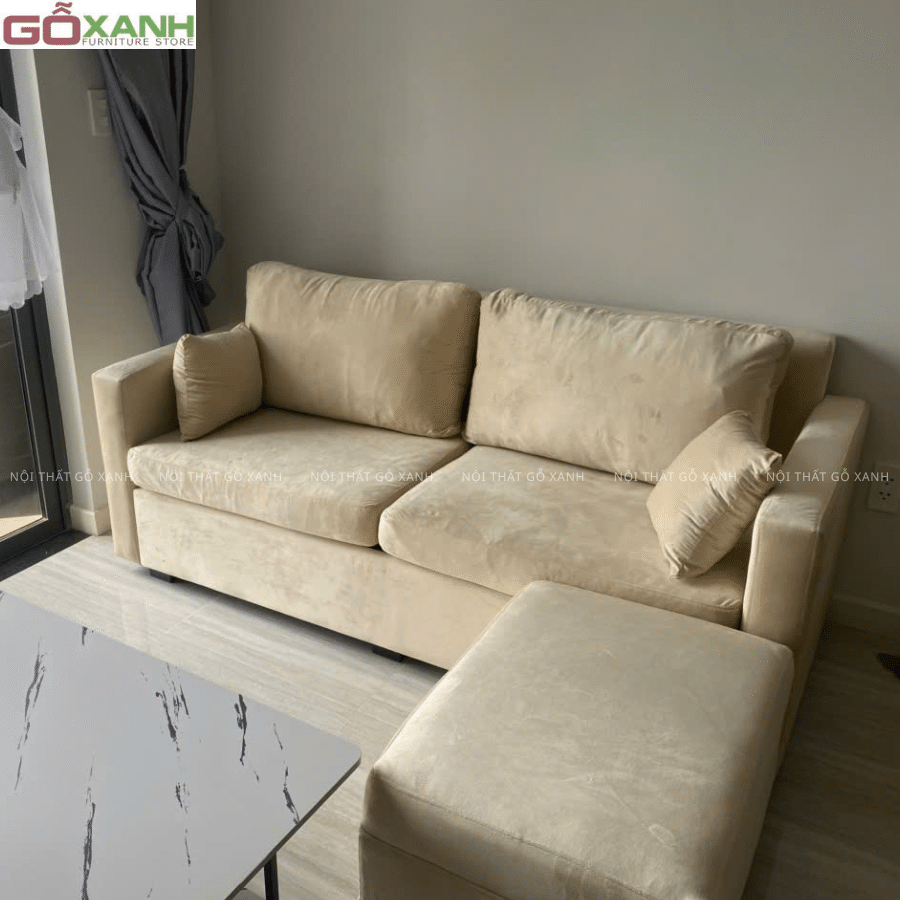 Sofa văng tay vuông 1m8